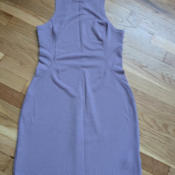 Lululemon Ribbed Softstreme Slim-Fit Tank Dress Sz 8 - Picture 2 of 3